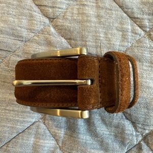 Allen Edmonds Brown Suede Belt